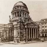 Per enfatizzare l�importanza d via Sparano, Dioguardi propose anche di inglobare l�ottocentesca chiesa di San Ferdinando in una sorta di �pantheon ai caduti� dai forti richiami classici, conclusa da una grande cupola poggiata su un tamburo colonnato...